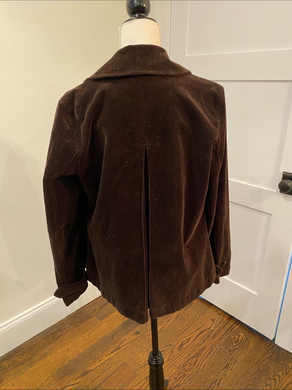 Vintage Ralph Lauren Brown Corduroy Double-Breasted Pea Coat - Picture 4 of 5